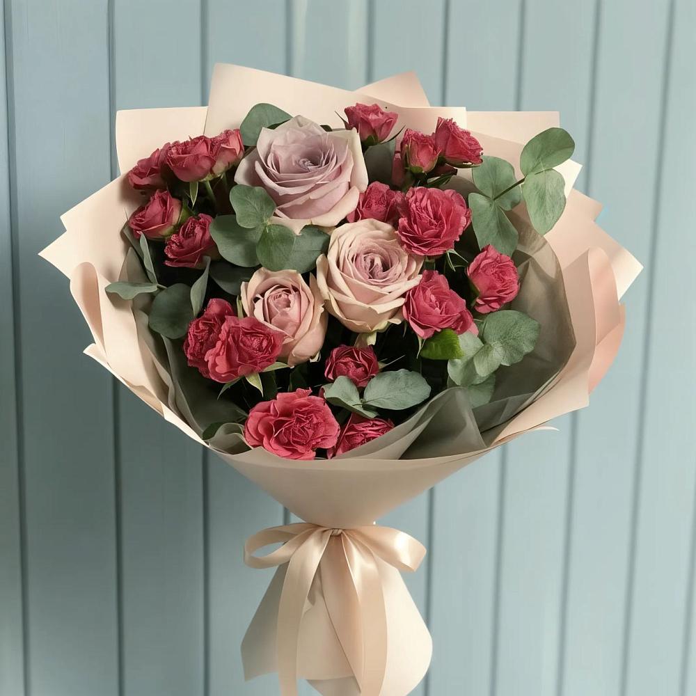 Букет цветов из: Гвоздики и Розы в Чистые Боры