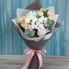 Букет цветов из:  Хризантемы и Розы в Чистые Боры