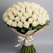 Букет 101 беля роза Белоснежка в Чистые Боры