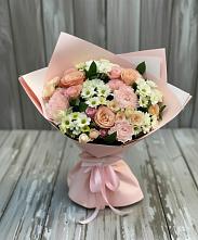 Букет цветов из:  Гвоздики, Розы и Хризантемы в Чистые Боры