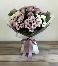 Букет цветов из:  Хризантемы и Розы #REPLACE_PRED# Чистые Боры