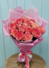 Букет 15 Розовых роз Равель #REPLACE_PRED# Чистые Боры
